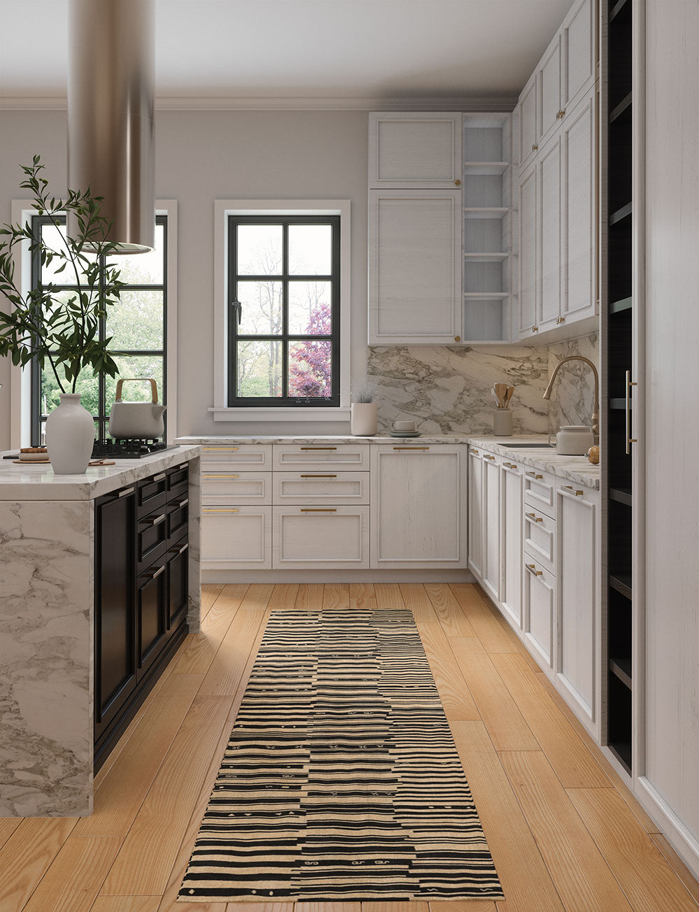 Xelara Natural Black Rug