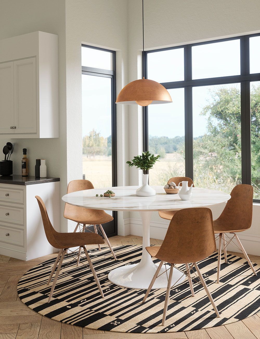 Xelara Natural Black Rug