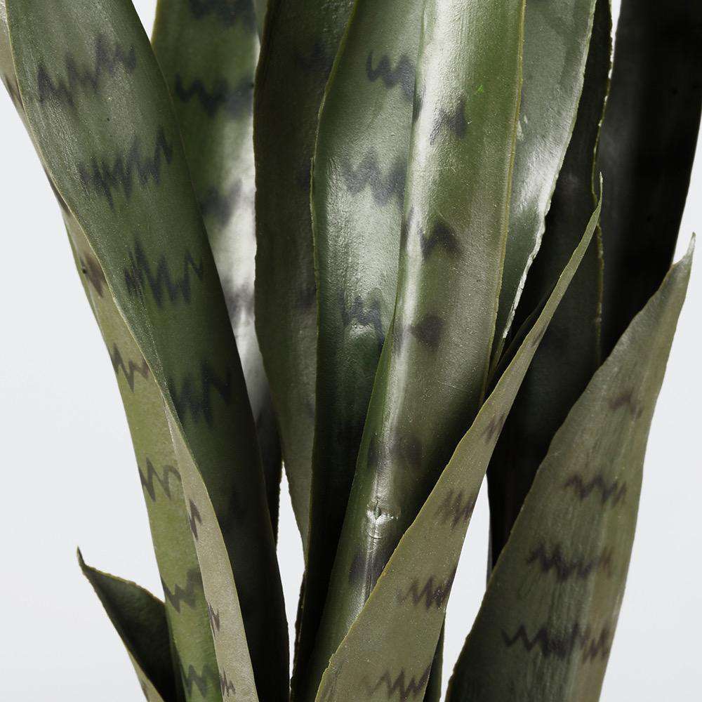 Zoro Artificial Snake Sansevieria Dark Green Potted Plant 30''