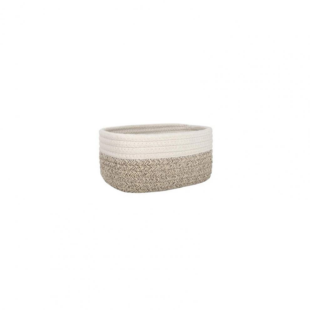 Austrige Woven Linen Desk Storage Basket White / L Baskets