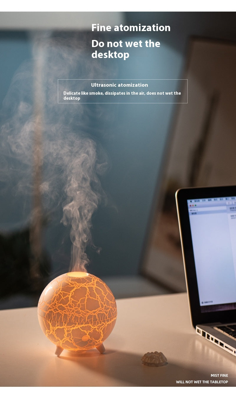 Creative Planet Lampe d'ambiance colorée Humidificateur USB Réservoir d'eau 200 ml Possibilité d'ajouter des huiles essentielles Mini diffuseur d'arômes pour la maison