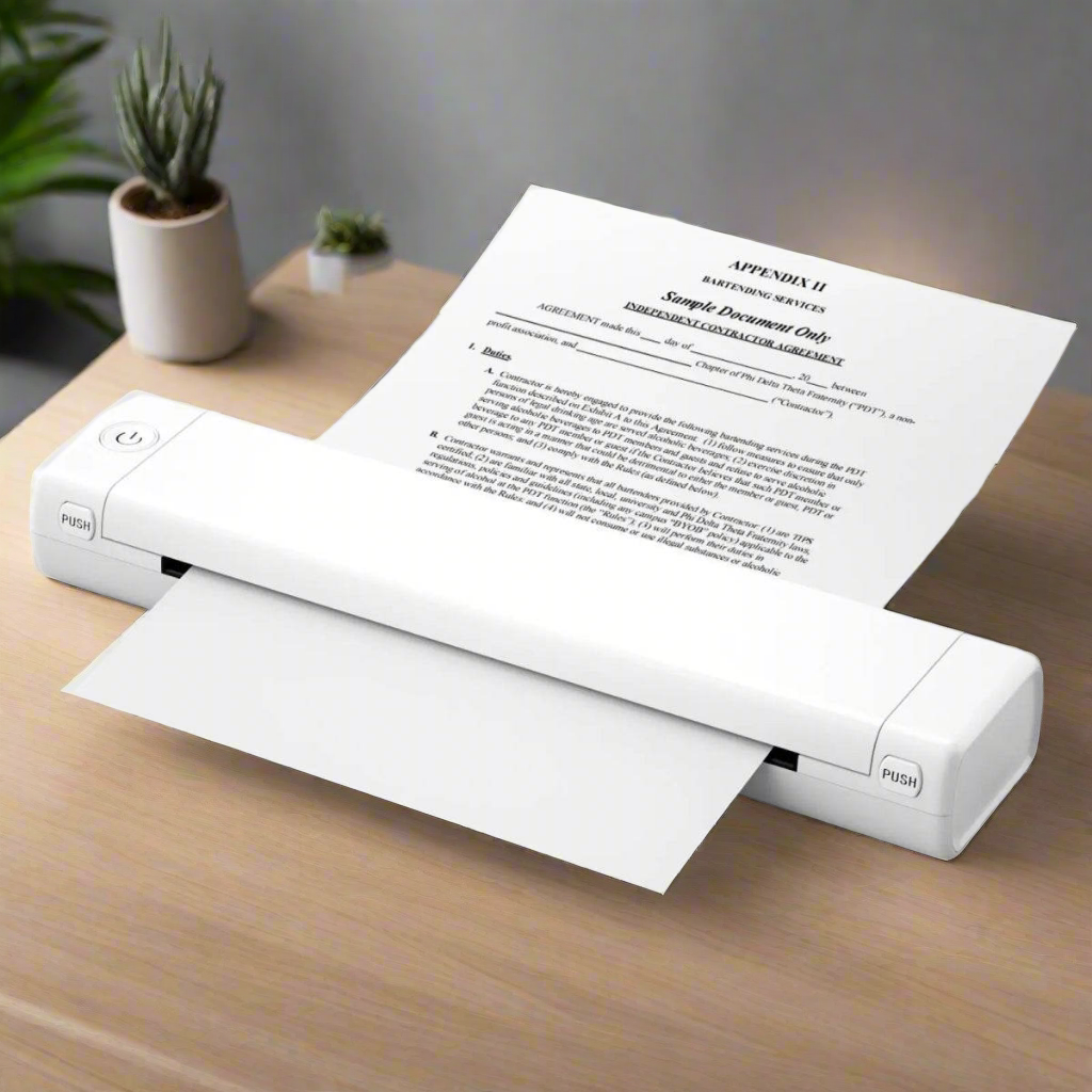 A4 Portable Printers Wireless | Travel Bluetooth Thermal Printer