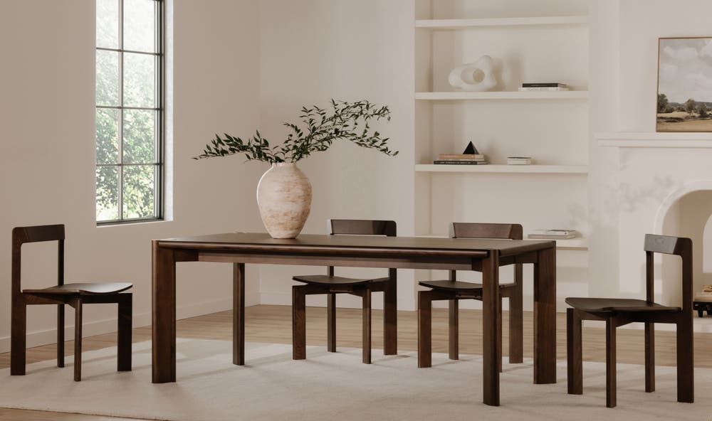 Daifuku Dining Chair Set Of Two Walnut Stained Ash