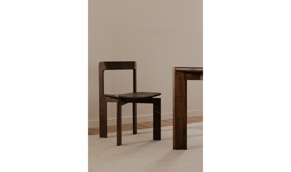 Daifuku Dining Chair Set Of Two Walnut Stained Ash