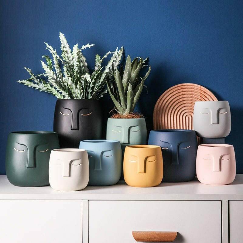 Ceramic Face Living Room Vase - Austrige™