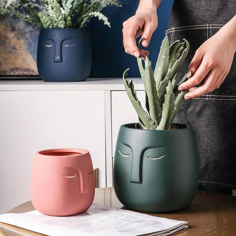 Ceramic Face Living Room Vase - Austrige™