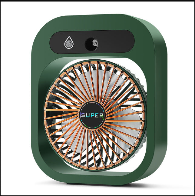 Ventilateur de bureau brumisateur, refroidisseur d'air, humidificateur rechargeable par USB, ventilateur portable avec 3 vitesses de vent, ventilateur brumisateur pour la maison