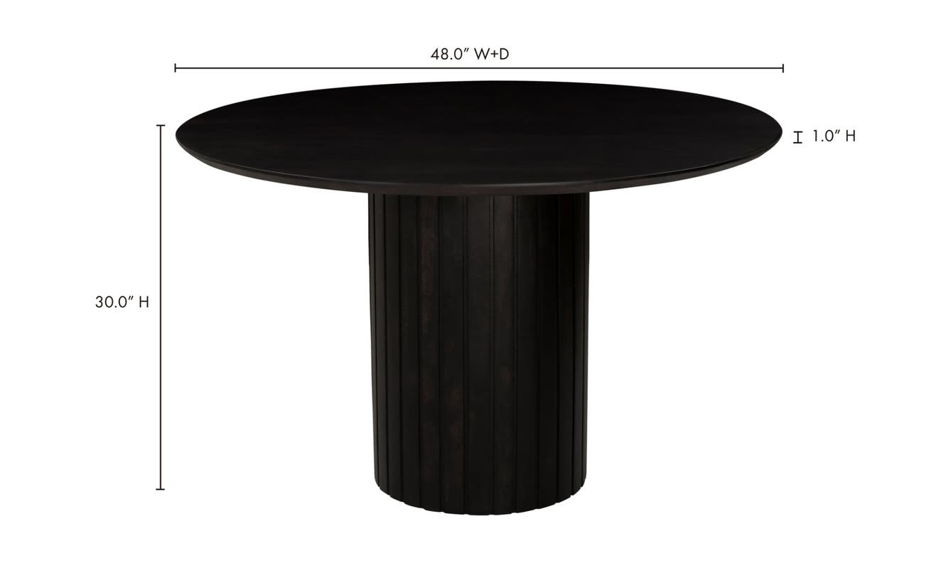 Povera 圓形餐桌 黑色