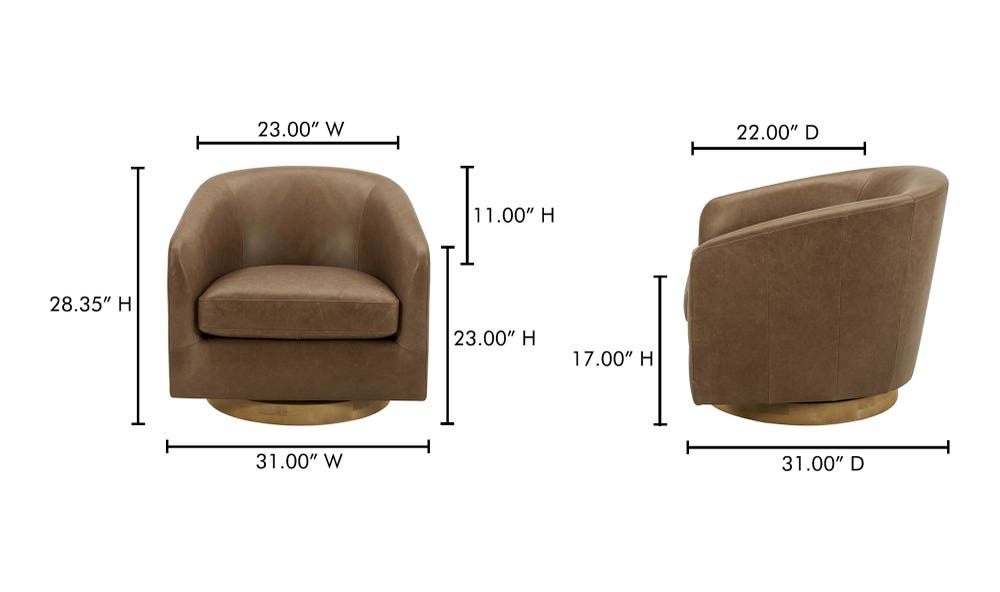 Oscy Leather Swivel