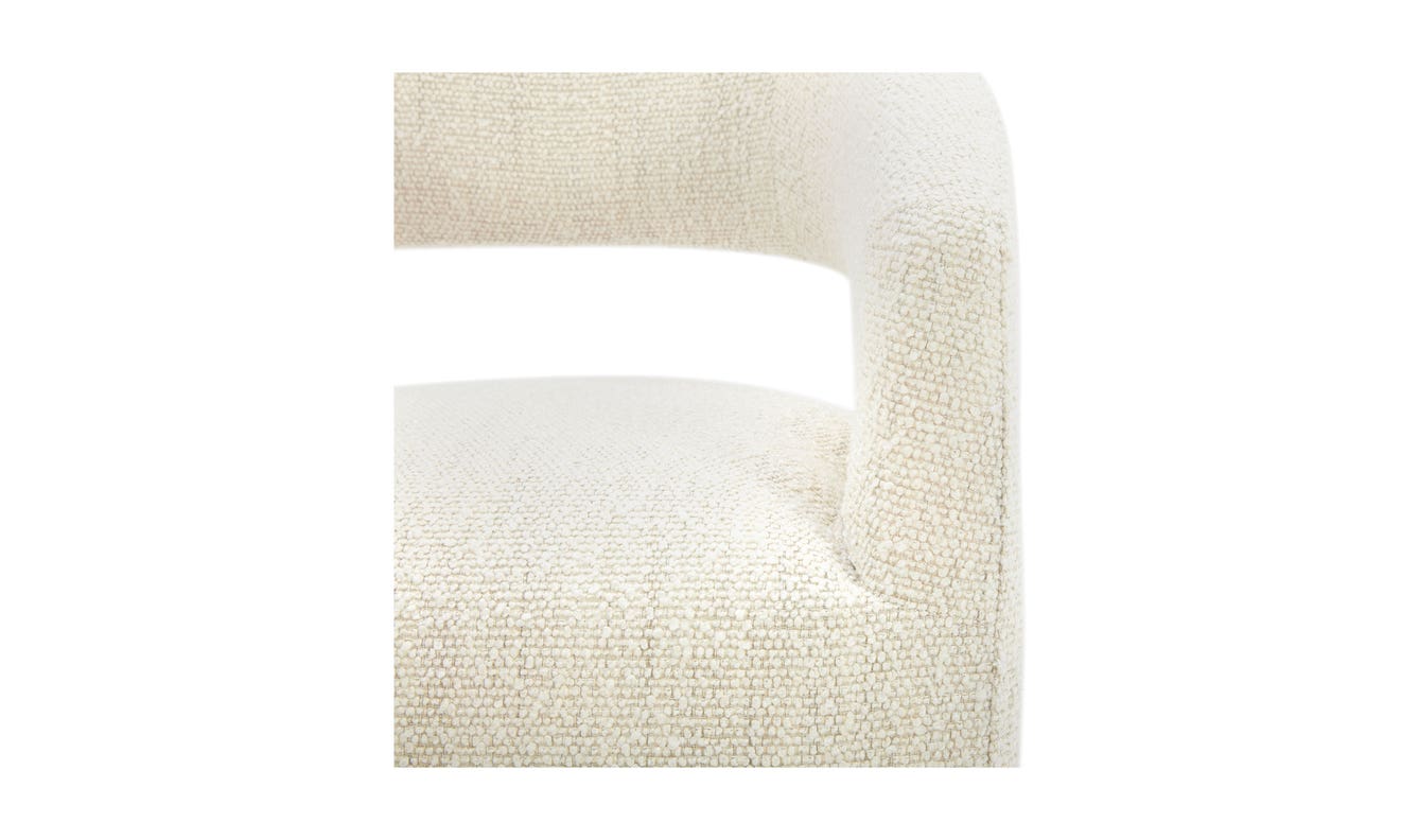 Barrow Rolling Dining Chair White Mist