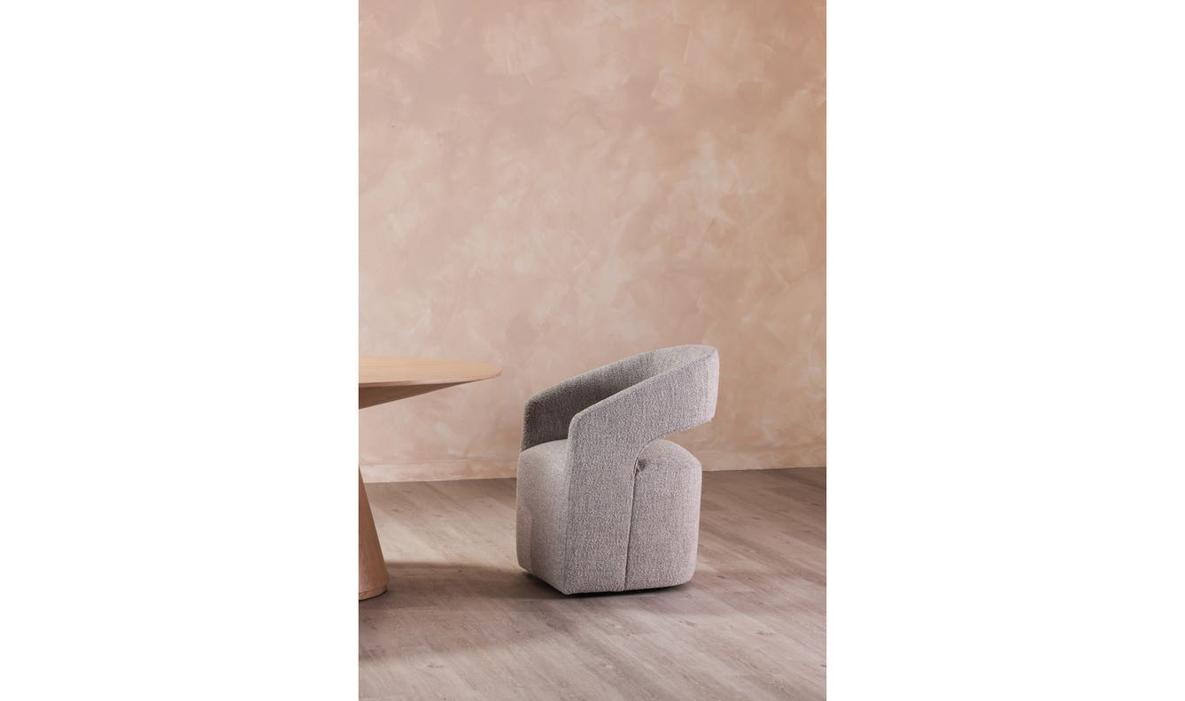 Barrow Swivel Dining Chair Grey Storm