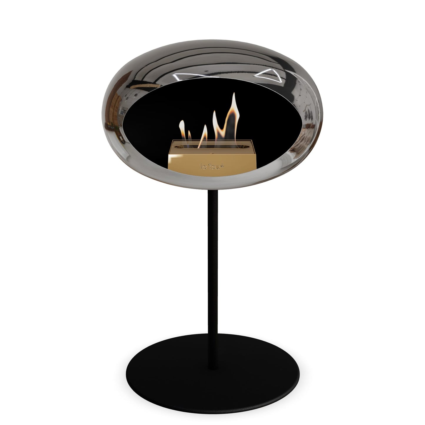 Le Feu Steel Low Dome Chromed Silver