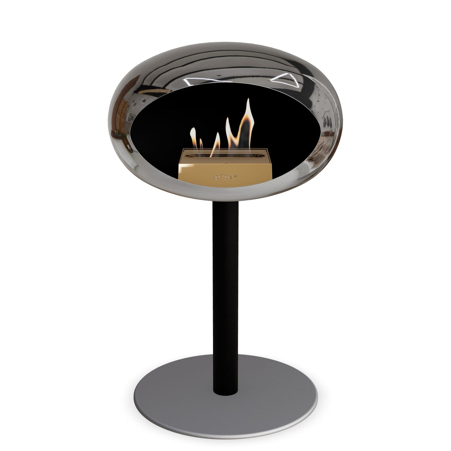 Le Feu Steel Low Dome Chromed Silver