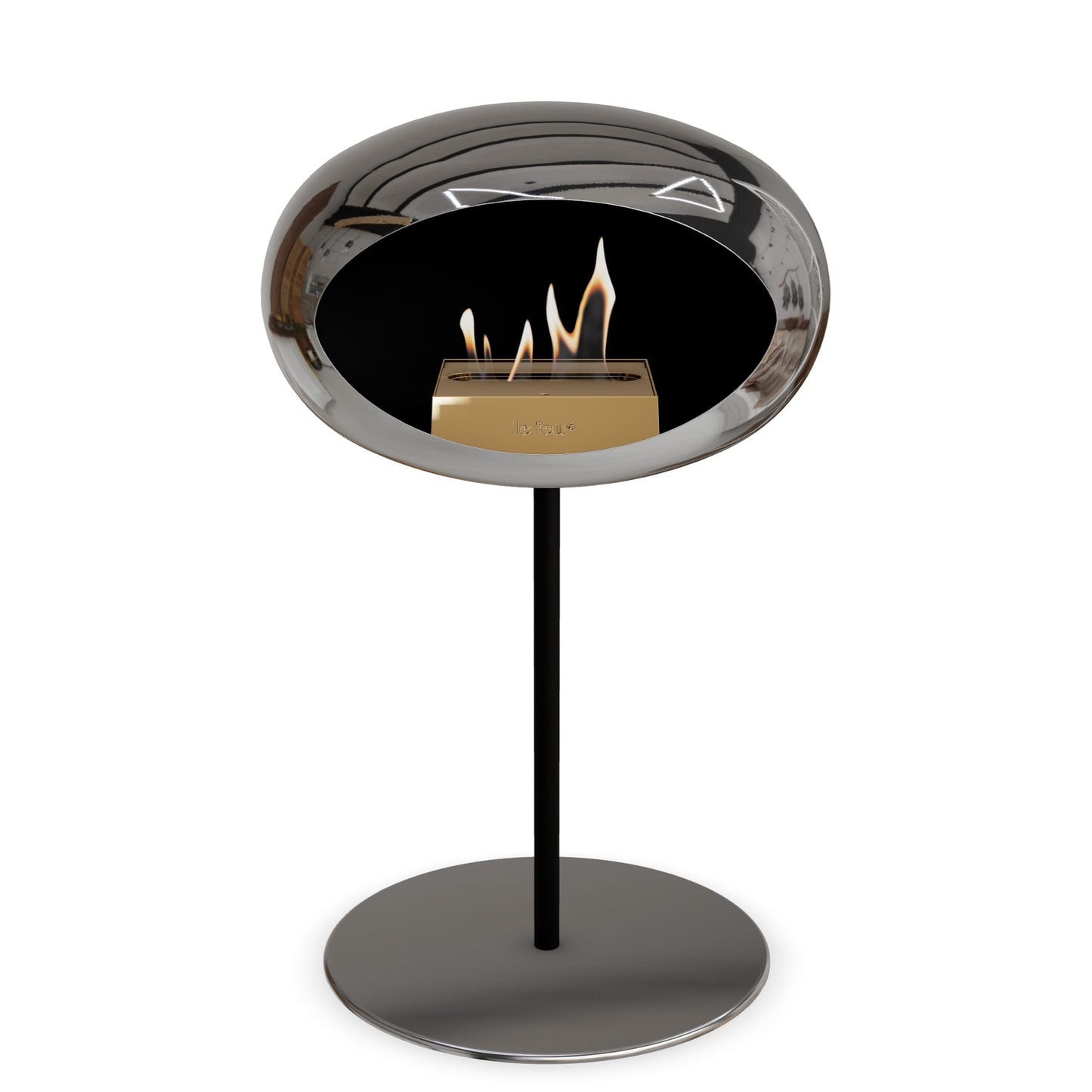 Le Feu Steel Low Dome Chromed Silver