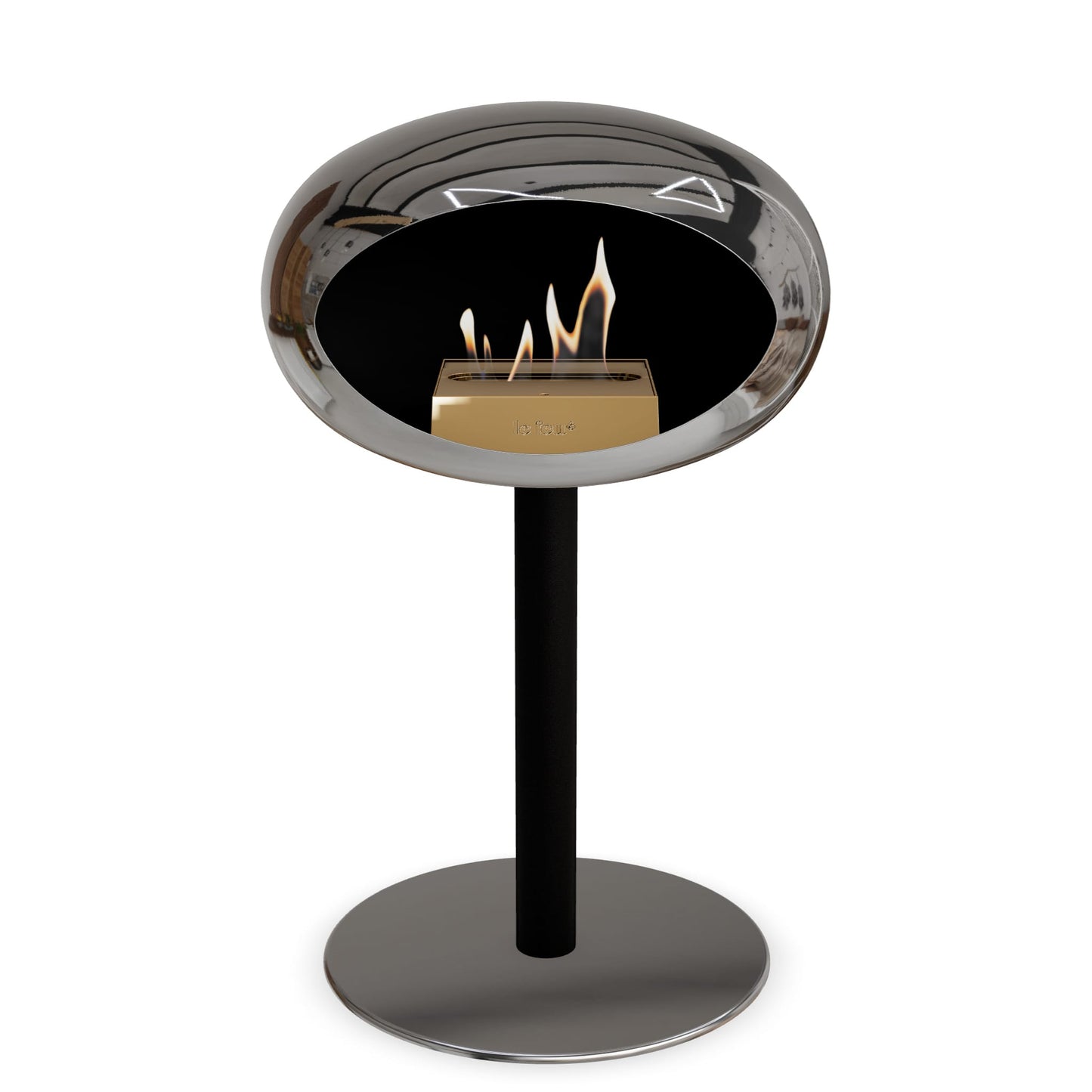 Le Feu Steel Low Dome Chromed Silver
