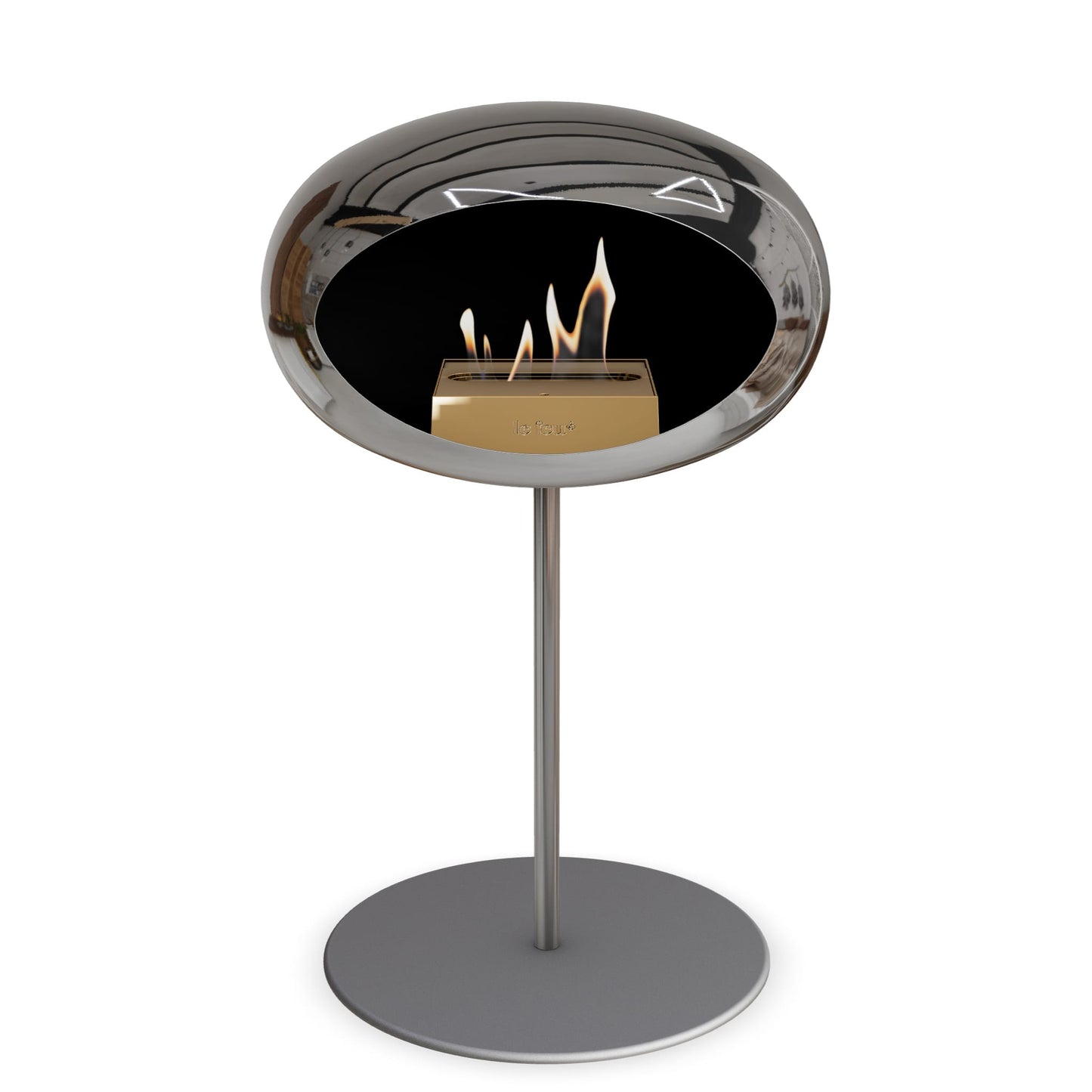 Le Feu Steel Low Dome Chromed Silver