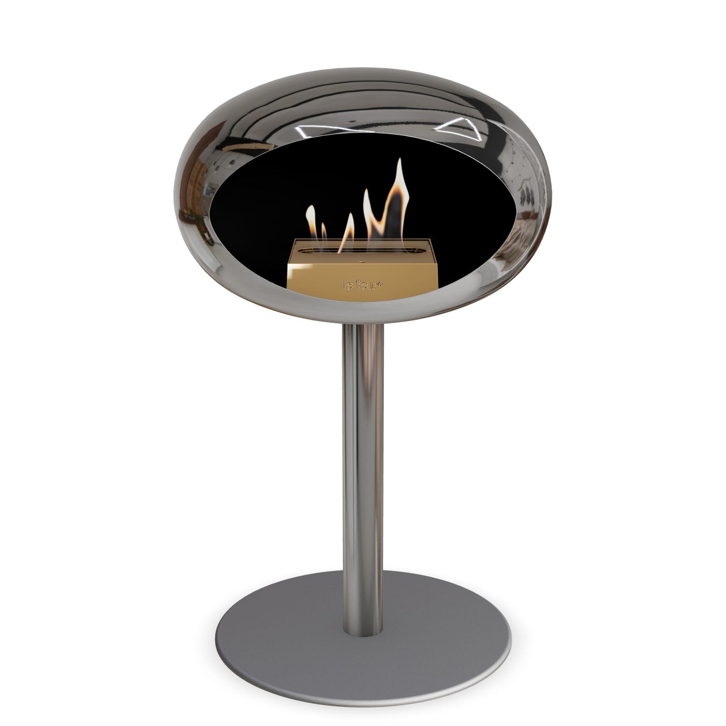Le Feu Steel Low Dome Chromed Silver
