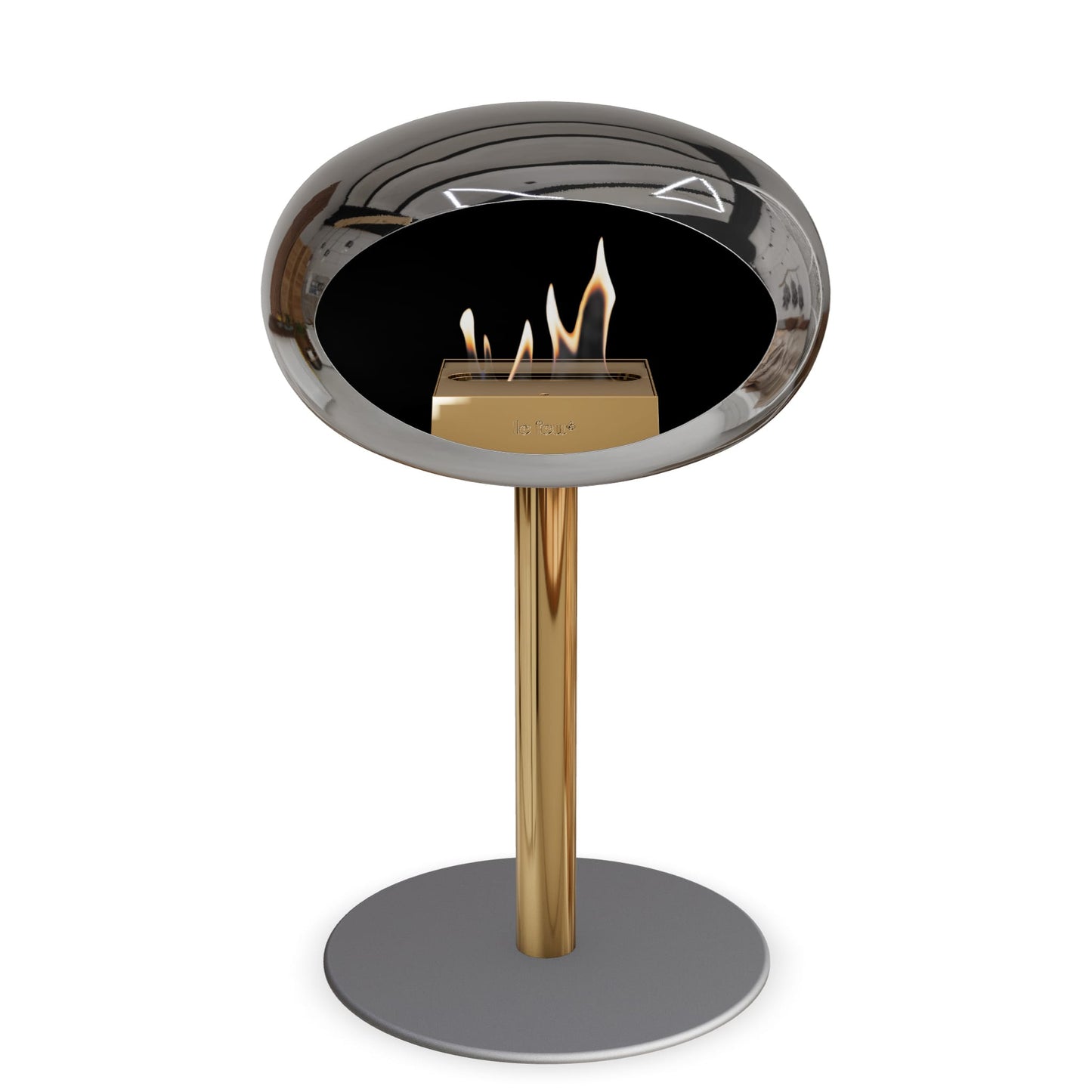 Le Feu Steel Low Dome Chromed Silver