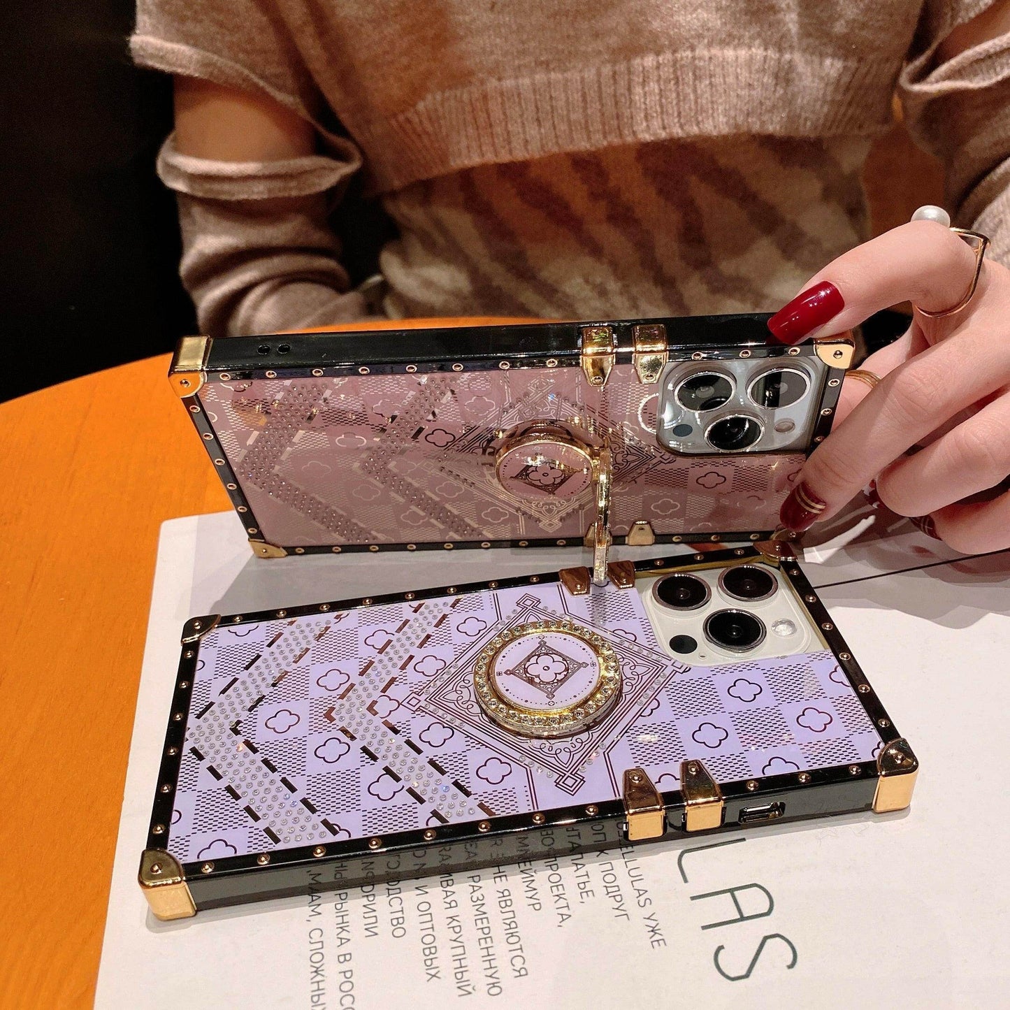 Luxury Flower Glitter Diamond Phone Case for iPhone - Austrige™