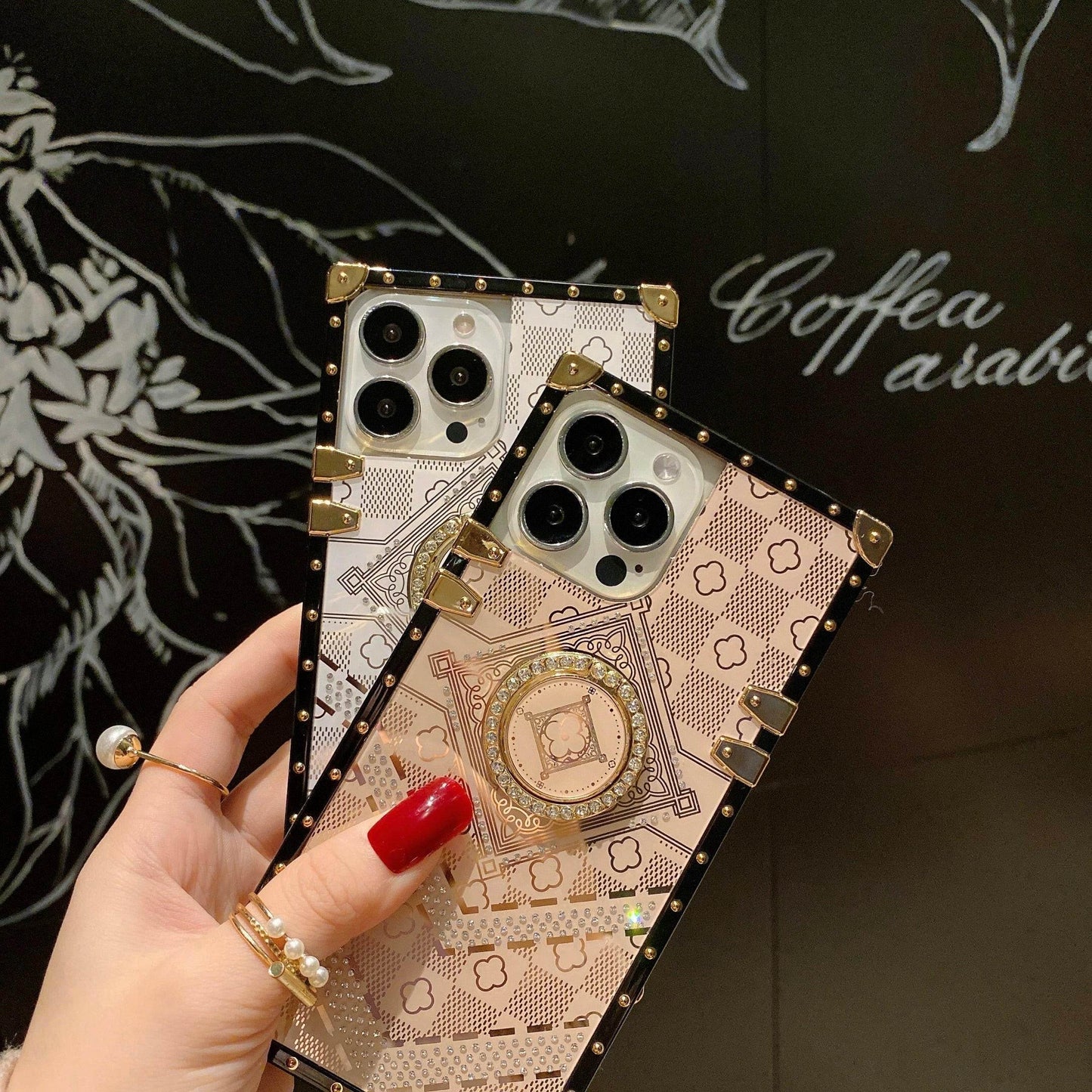 Luxury Flower Glitter Diamond Phone Case for iPhone - Austrige™