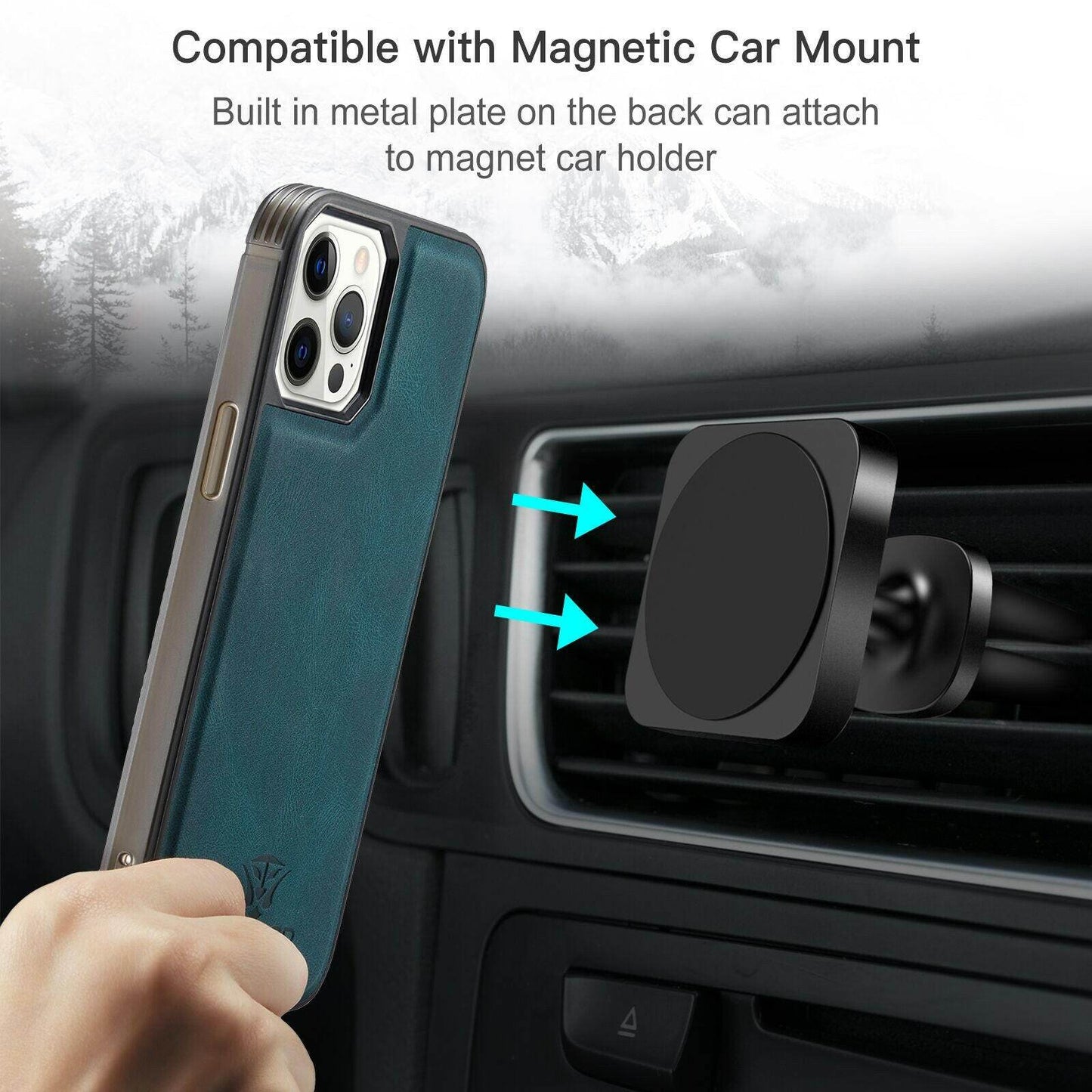 Luxury Magnetic Safe Leather Case For iPhone - Austrige™
