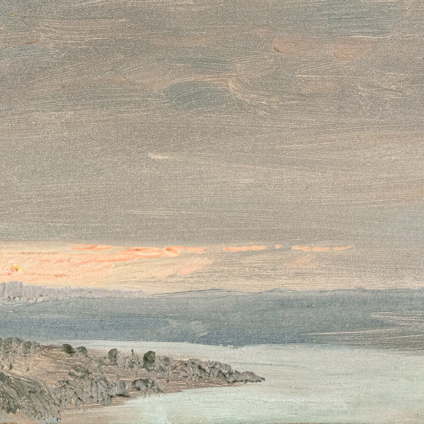 Hudson River School – Sunset, Hudson Valley C. 1870