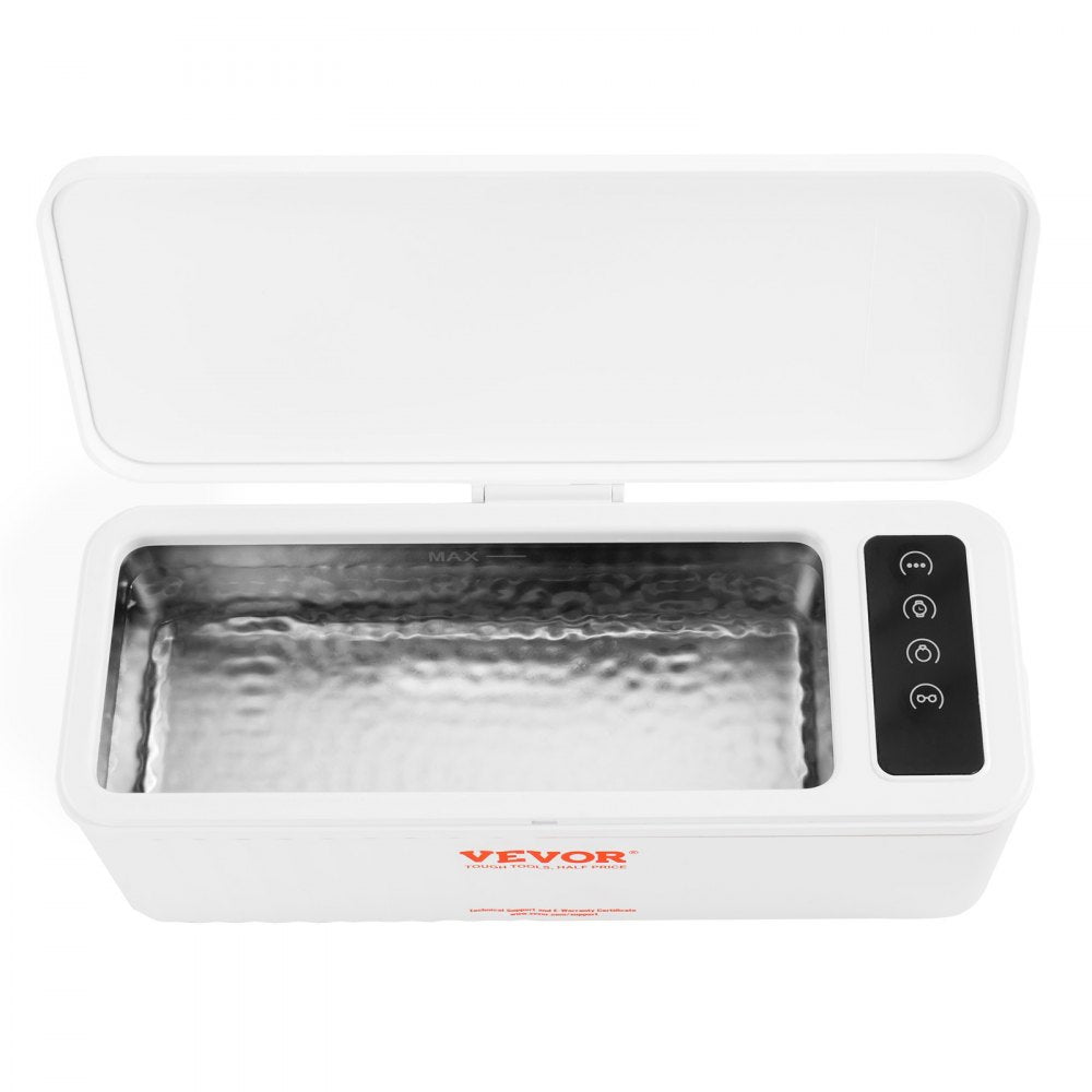 VEVOR Jewelry Cleaner Ultrasonic Machine, Ultrasonic Cleaner Machine 16oz (470ml) with 4 Timer Modes, Portable ultrasonic jewelry cleaner with Cleaning Basket for Eyeglasses, Watches, Dentures, Rings