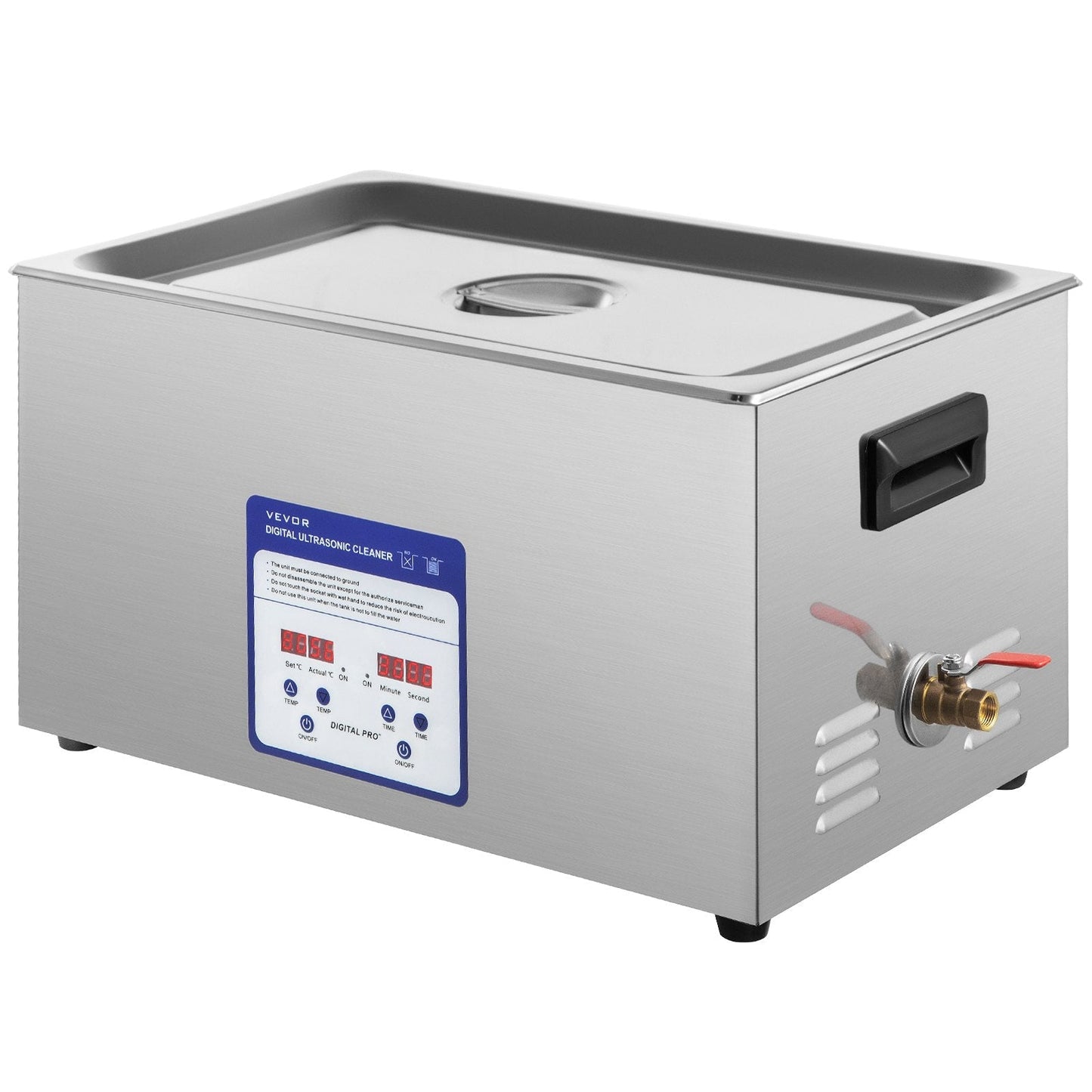 VEVOR Digital Ultrasonic Cleaner 22L Ultrasonic Cleaning Machine 40kHz Sonic Cleaner Machine 316 & 304 Stainless Steel Ultrasonic Cleaner Machine with Heater & Timer for Cleaning Jewelry Glasses Watch