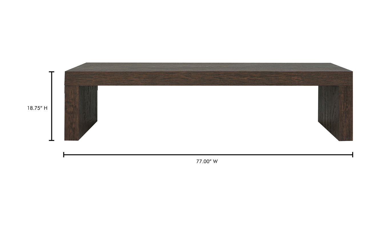 Evander Dining Bench Rustic Brown