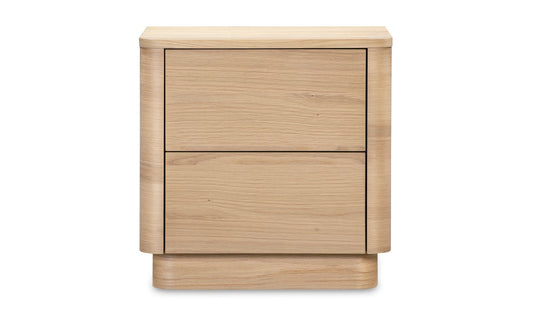 Round Off Tall Nightstand Oak