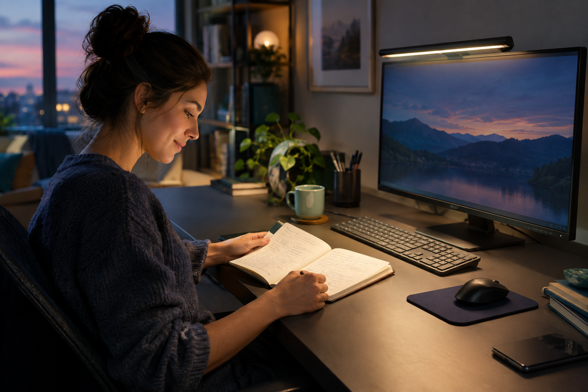 Ergonomic lighting for eye care