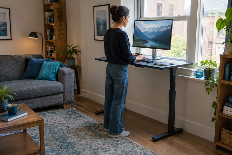 Compact standing desks for small home office setups