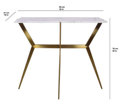 Sevi Marble Rectangular Console Table