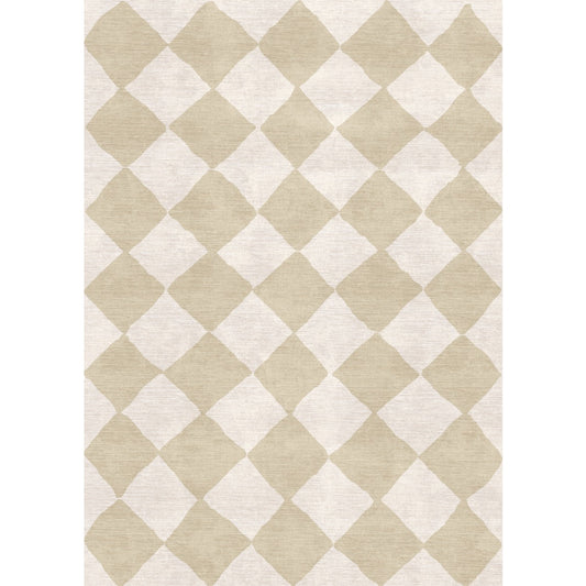 Trestres Checkered Natural & Ivory Rug