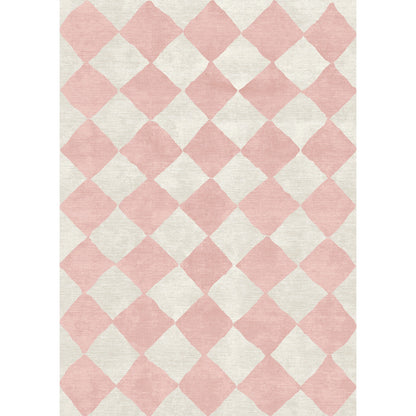 Trestres Checkered Malibu Pink & Ivory Rug
