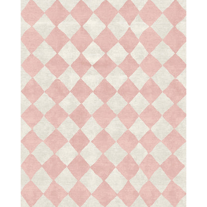 Trestres Checkered Malibu Pink & Ivory Rug