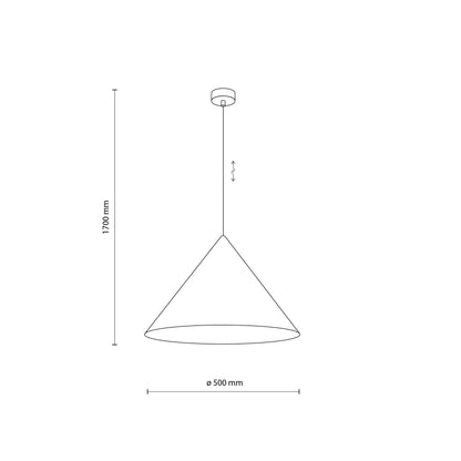 CONO Black Extra Large Modern Minimalist Pendant Light