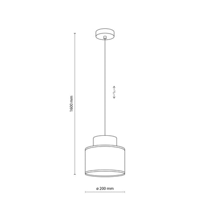 DUO White Jute Natural Pendant Light