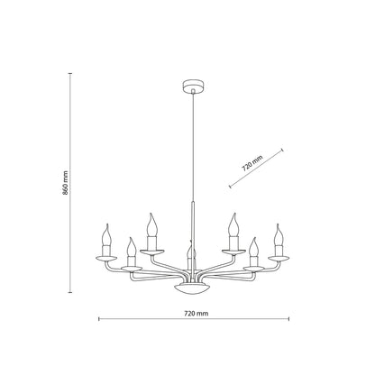 LIMAL White Vintage Candle Pendant Light