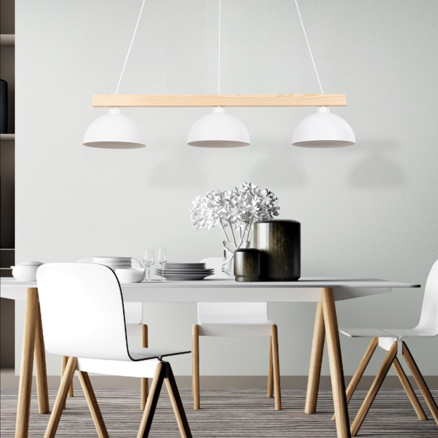 Suspension scandinave blanche OSLO 3