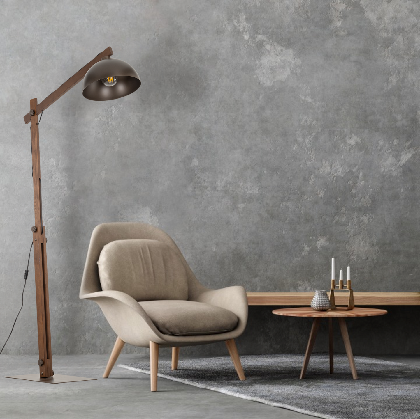 OSLO Brown Scandinavian Floor Lamp