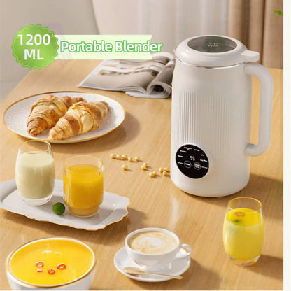 110V-220V 1200ml Soybean Milk Machine Multifunction Juicer Portable Blender Automatic Heat Home Soy Milk Maker Kitchen