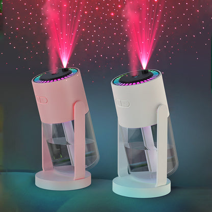 Nouvel humidificateur d'air à projection de ciel étoilé, petit appareil portable anti-brûlure à sec, vaporisateur USB, tête vibrante