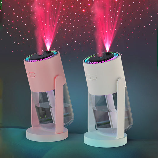 Nouvel humidificateur d'air à projection de ciel étoilé, petit appareil portable anti-brûlure à sec, vaporisateur USB, tête vibrante