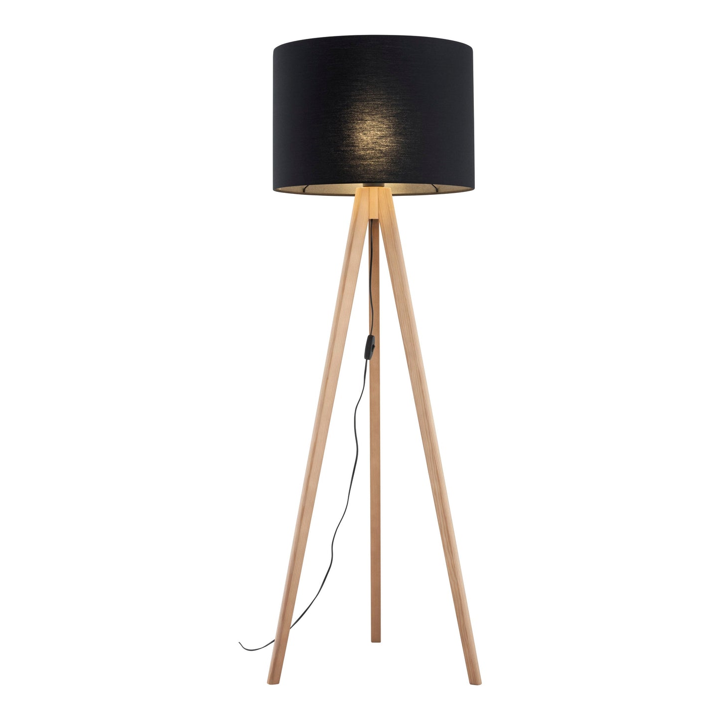 GRAND Pine Black Mid-Century Modern Floor Lamp