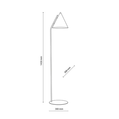 CONO Black Modern Minimalist Floor Lamp