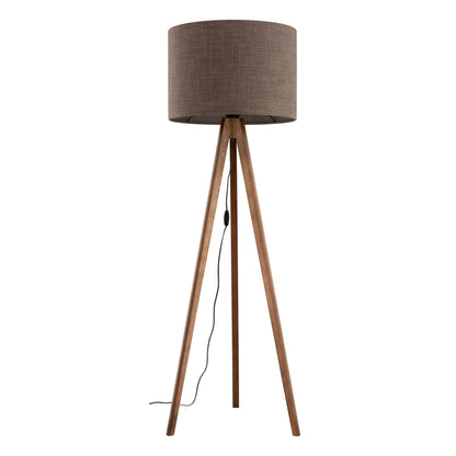 GRAND Walnut Brown Mid-Century Modern Floor Lamp
