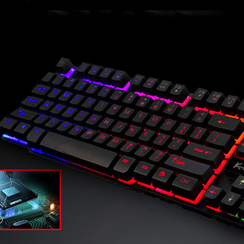 Clavier de jeu USB filaire pour bureau et maison
