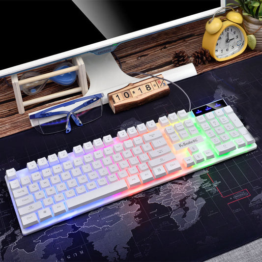 Clavier de jeu USB filaire pour bureau et maison