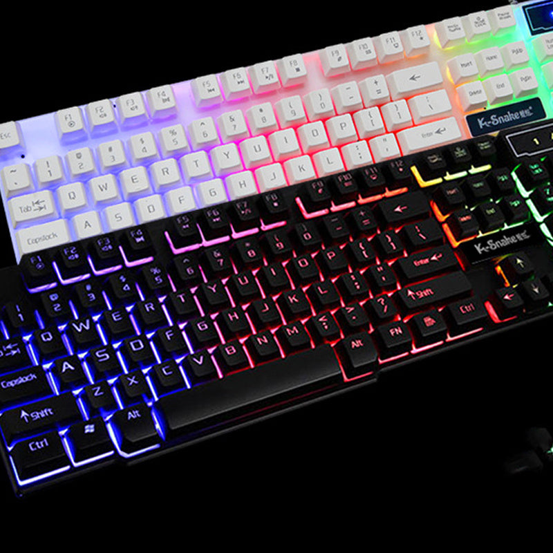 Clavier de jeu USB filaire pour bureau et maison